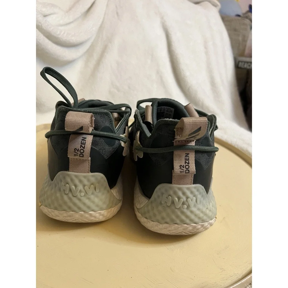 Adidas Harden Vol 6 Green Oxide Monogram Yellow Linen GW9032 Mens 10.5